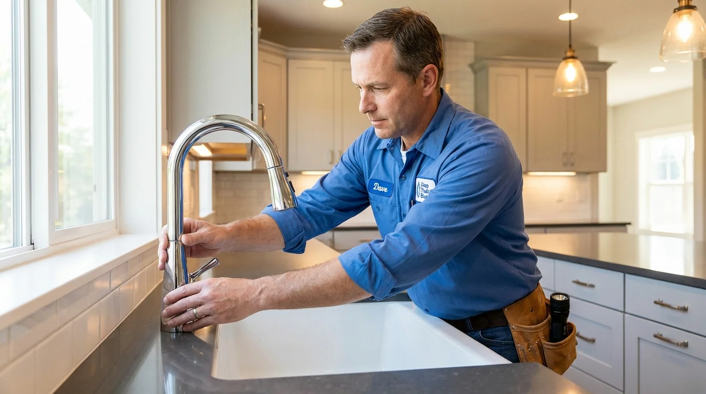 Kitchen faucet installation by Johns Plumbing LLC in Hurst